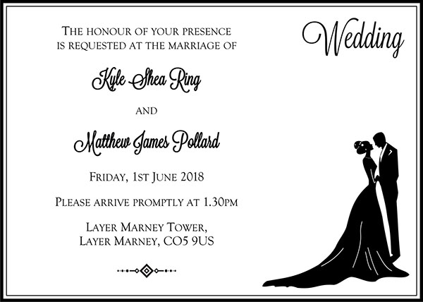 Interfaith wedding invitation wording 4 - Parekh Cards